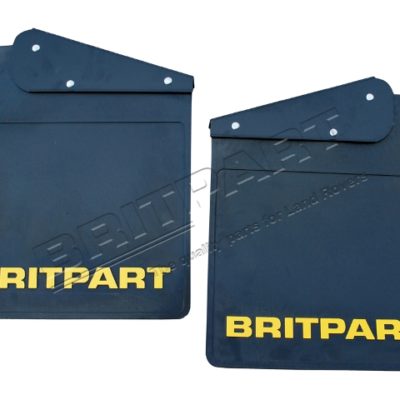 BAVETTES ARRIERE (PAIR) DEFENDER 90 SANS DECOUPE ECHAPPEMENT '' BRITPART'' JAUNE